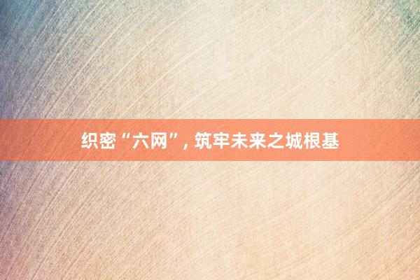 织密“六网”, 筑牢未来之城根基