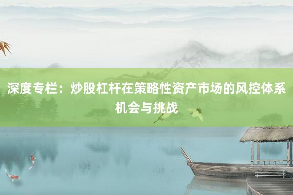 深度专栏：炒股杠杆在策略性资产市场的风控体系机会与挑战