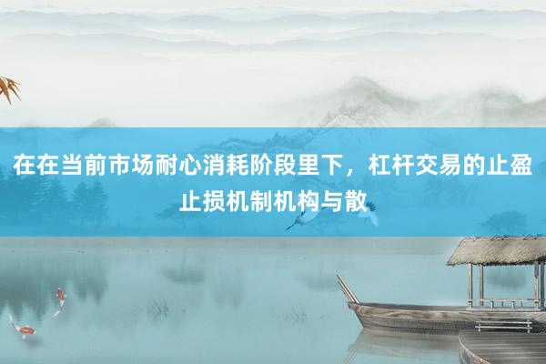 在在当前市场耐心消耗阶段里下，杠杆交易的止盈止损机制机构与散