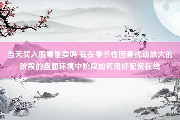 当天买入股票能卖吗 在在季节性因素扰动放大的阶段的盘面环境中阶段如何用好配资在线