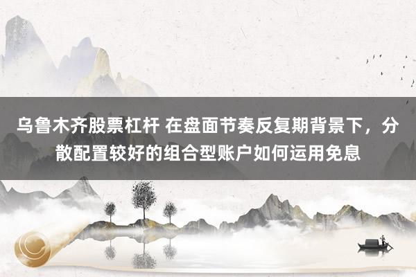 乌鲁木齐股票杠杆 在盘面节奏反复期背景下，分散配置较好的组合型账户如何运用免息
