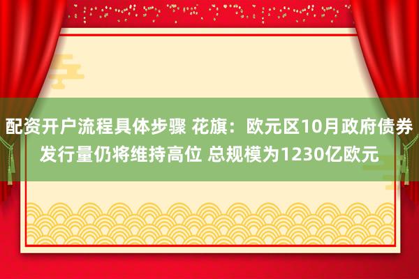 配资开户流程具体步骤 花旗：欧元区10月政府债券发行量仍将维持高位 总规模为1230亿欧元