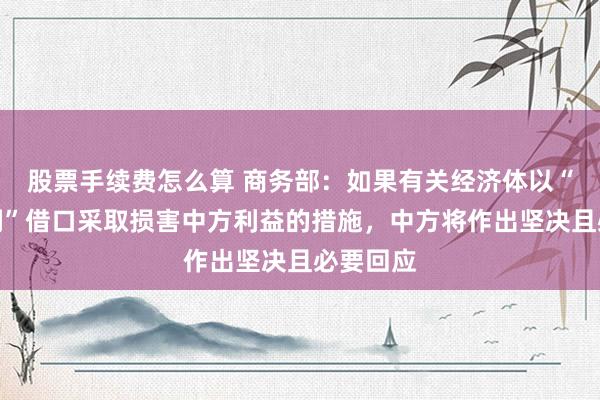股票手续费怎么算 商务部：如果有关经济体以“产能过剩”借口采取损害中方利益的措施，中方将作出坚决且必要回应